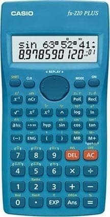 CASIO SCIENTIFIC LEGNER FX-220PLUS-2 BLÅ, 12-CIFFER DISPLAY (FX-220PLUS-2-BOX)
