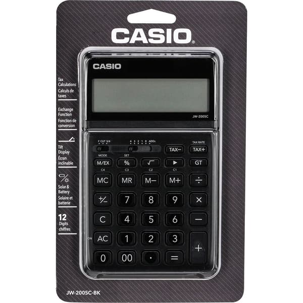 Casio Lommeregner Jw-200sc-bk Sort