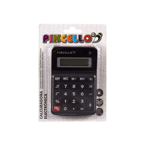 Lommeregner Pincello CN-185A Sort Plastik Solar Small