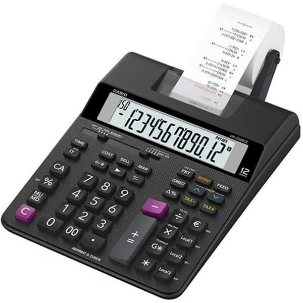 Casio Hr-200ce Lommeregner Med Printer Svart