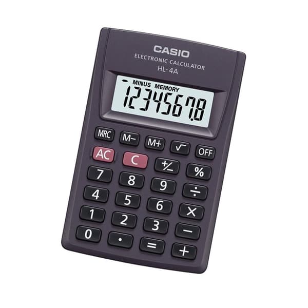 Kalkylator Casio HL-4A Grå Harts 8 x 5 cm