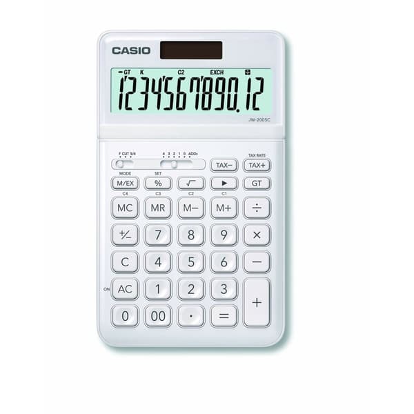 Laskin Casio JW-200SC-WE Valkoinen Muovinen