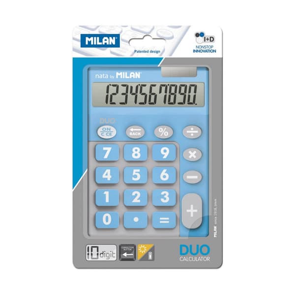 Lommeregner Milan Duo Calculator PVC Blå