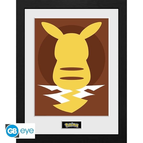 Abysse POKEMON - Innrammet trykk Pikachu Silhouette 25 (30x40)