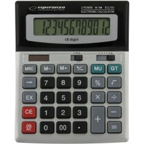 Kalkylator Esperanza ECL103 Svart/Grå