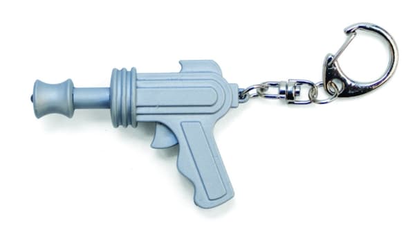 Kikkerland Space Gun Led nyckelring med kort (KRL28