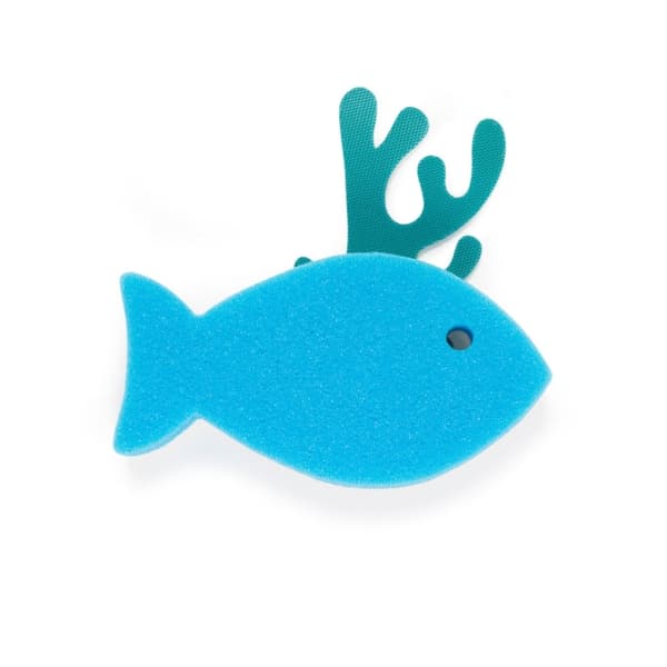 Kikkerland Vaskesvamp og holder Fish