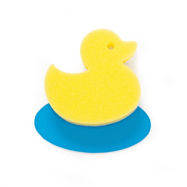 Kikkerland Vaskesvamp og holder Duck