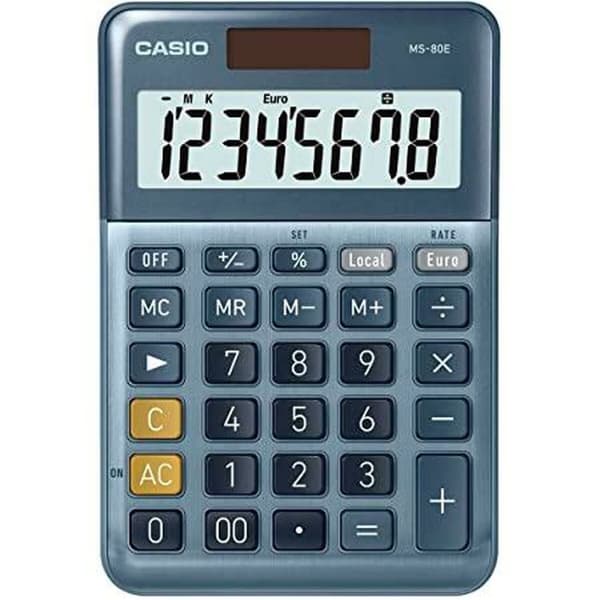 Lommeregner Casio MS-80E Blå (10 enheder)