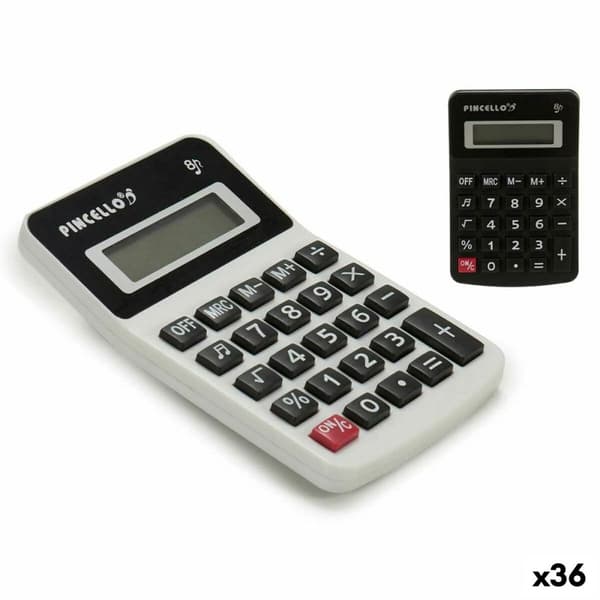 Kalkylator Pincello CN-185A Svart Plast Sol Liten