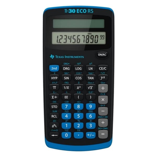 Texas Instruments TI-30RS-FC Lommeregner Sort/Blå