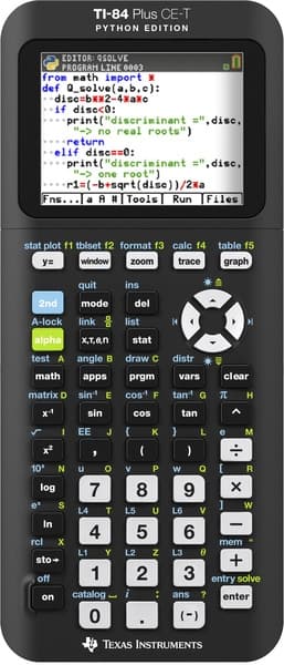 Texas Instruments TI-84PLCEPYT-C grafregner 84PLCET PY Python Edition