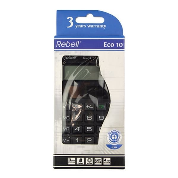 Rebell RE-ECO10-BX Lommeregner ECO 10 Sort