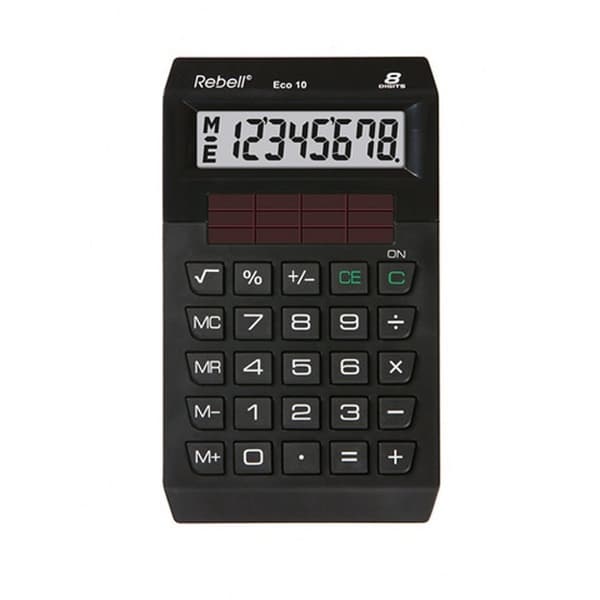 Rebell RE-ECO10-BX Miniräknare ECO 10 Svart