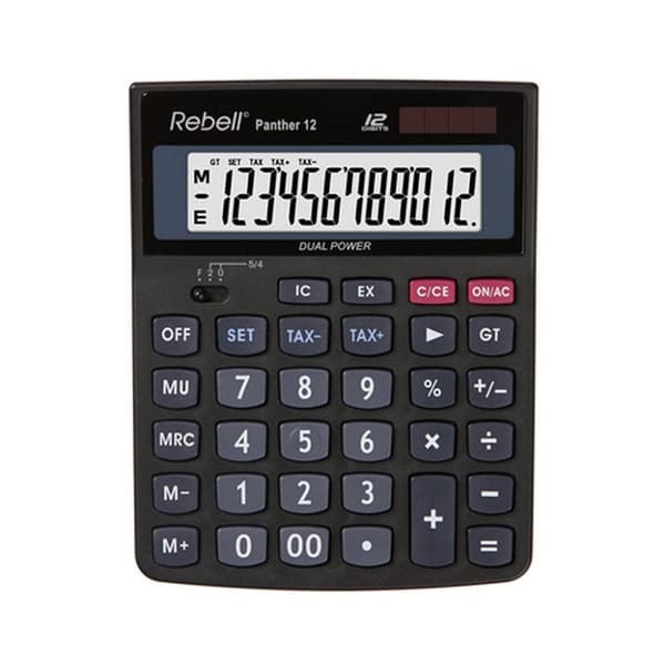 Rebell RE-PANTHER12BX Lommeregner Panther 12 Sort