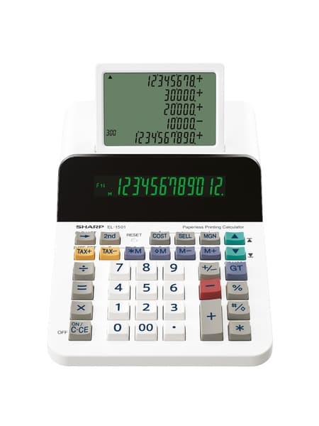 Citizen SH-EL1501 Lommeregner Sharp EL1501 Hvidt skrivebord 12 cifret