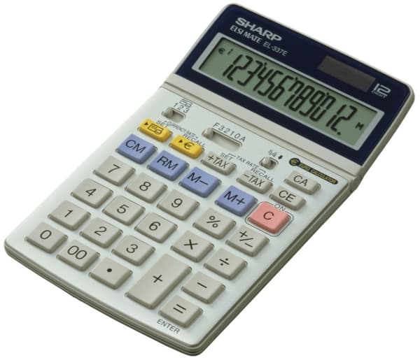 Citizen SH-EL337C lommeregner Sharp EL337C sølv skrivebord 12 cifret