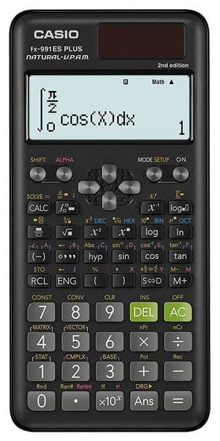 CASIO REGNERE SCIENTIFIC FX 991ES PLUS 2 SORT, 12-CIFFER DISPLAY