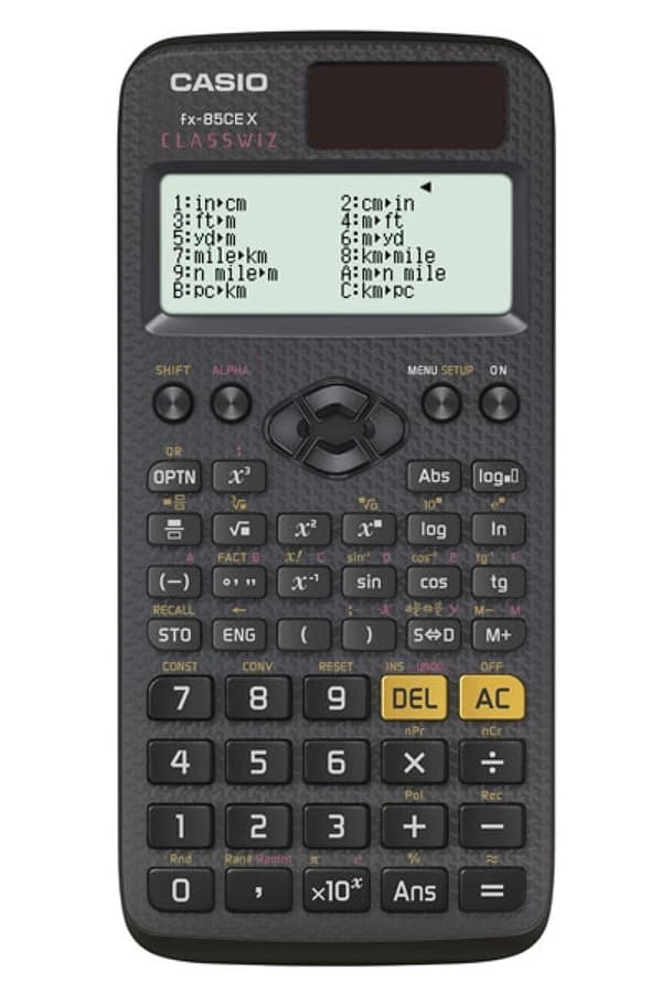 CASIO SCIENTIFIC CALCULATOR FX-85CEX, 379 FUNKTIONER, 77X166MM, SORT