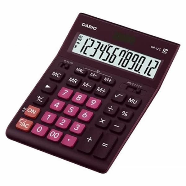 Lommeregner Casio GR-12C-WR-W-EP Harpiks