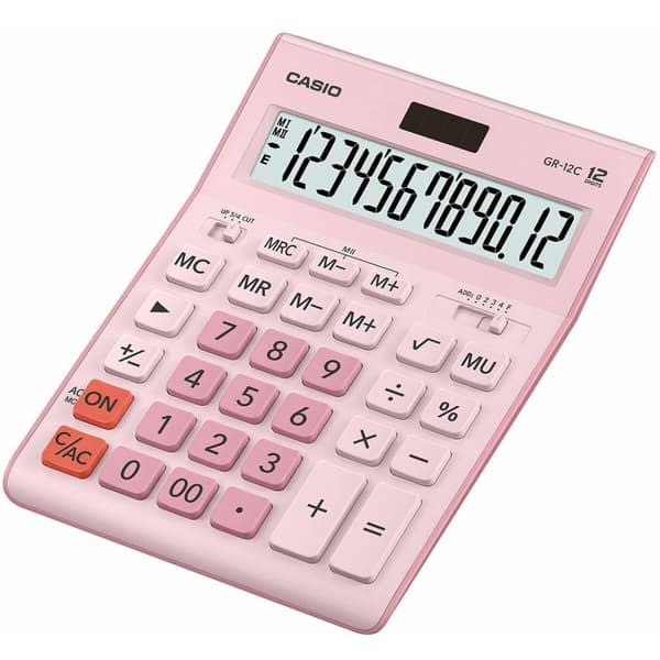 Lommeregner Casio GR-12C-PK-W-EP Harpiks
