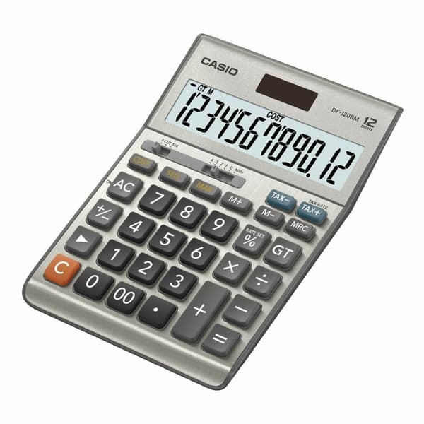 Kalkylator Casio DF-120BM Grå Harts