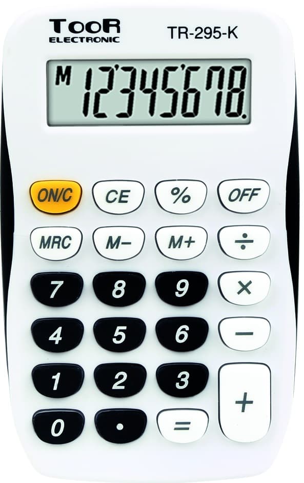 Toor Pocket Lommeregner Sort 8-Position Tr-295-K