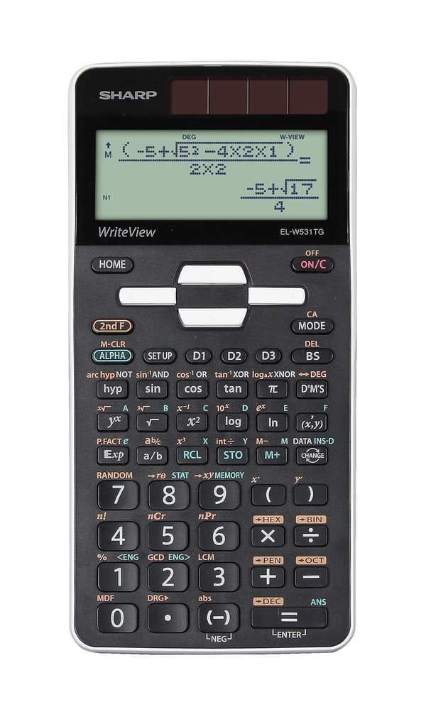 Sharp SH-ELW531TG Miniräknare Pocket Display Miniräknare Svart - Vit (ELW531TG-WH)