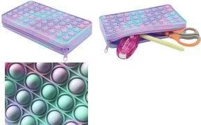 WEDO pennfodral med Popit-struktur, tillverkad av silikonpastellviolett, Popit: trenden med det finstilta - 1 st (242 32572)