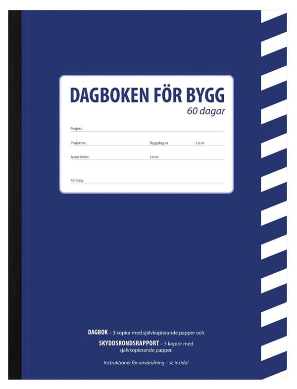 Dagboken för bygg A4 60 dagar