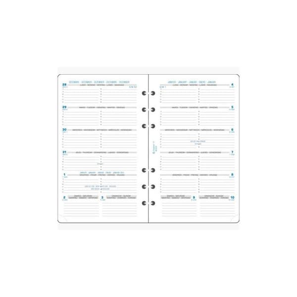 Veckopåfyllning - EXACOMPTA - Exatime 17 - 10,5x17,2 cm - 1 vecka per sida - Imprim'Vert®