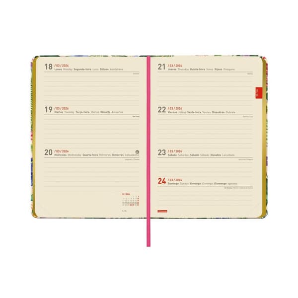 Dagbog Finocam Natural Skole 2023-2024 Multifarvet 11,8 x 16,8 cm