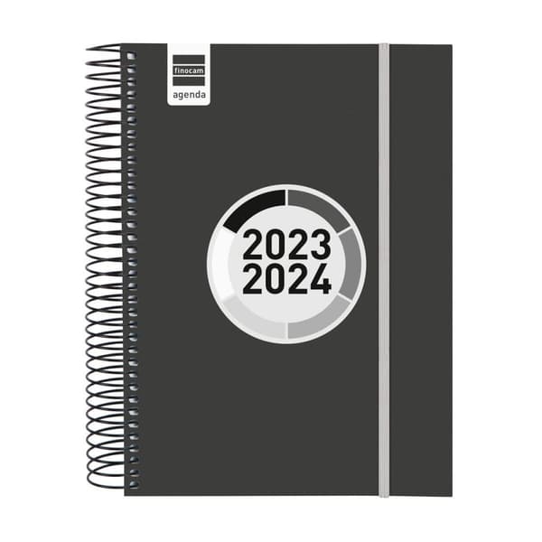 Dagbog Finocam Espir Label Skole 2023-2024 Sort 15,5 x 21,2 cm