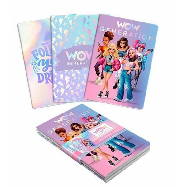 Notesbog Wow Generation A5 Blødt cover 3 enheder