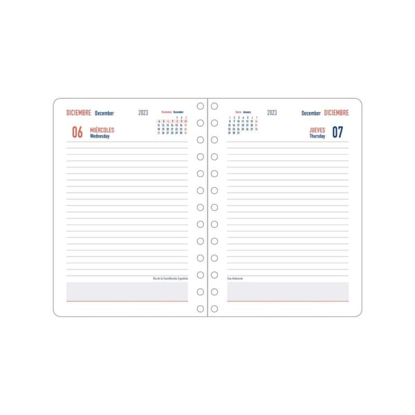 Dagbog DOHE Nasa Logo 2023-2024 Sort A6 12 x 17 cm