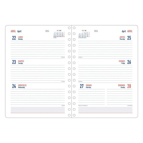 Dagbog DOHE Nasa Flag 2023-2024 Multifarvet A5 15 x 21 cm