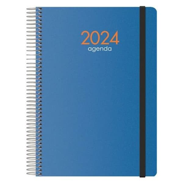 Dagbog SYNCRO DOHE 2024 Årlig Blå 15 x 21 cm
