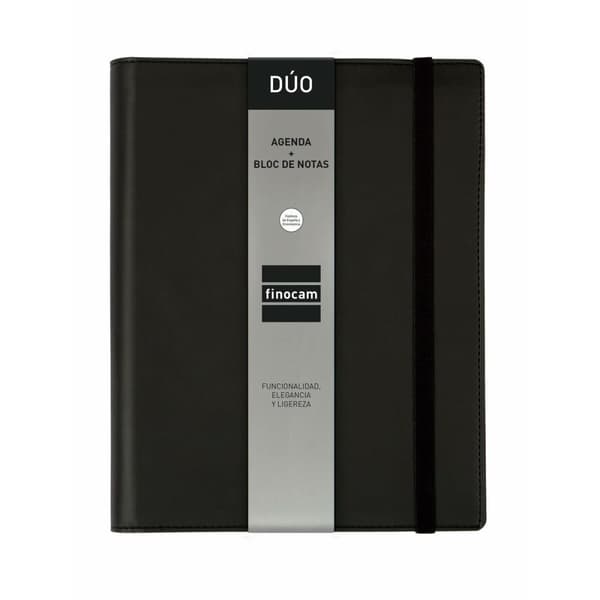 Dagbog Finocam Duoband 2024 Sort A5 15,5 x 21,2 cm