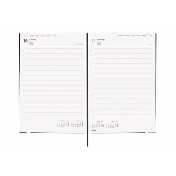 Dagbog Finocam Dynamic Mara 2024 Sort 16,5 x 24 cm