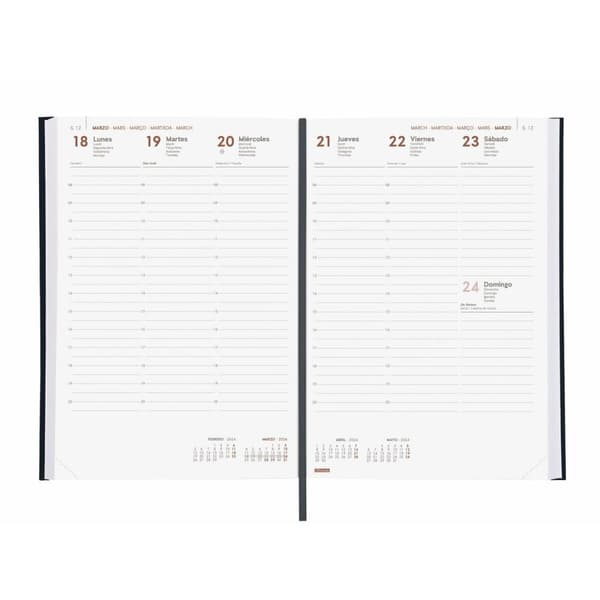 Dagbog Finocam Dynamic Milano 2024 Sort 16,5 x 24 cm