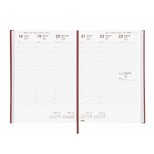 Dagbog Finocam Dynamic Milano 2024 Bourgogne 16,5 x 24 cm