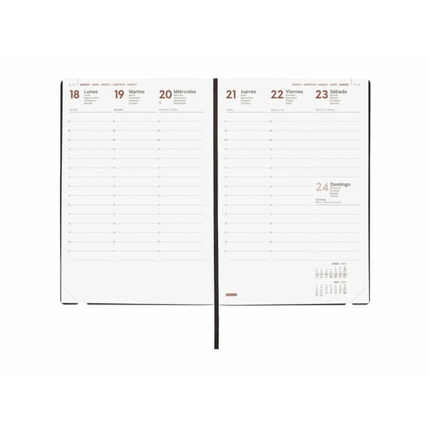 Dagbog Finocam Dynamic Mara 2024 Sort A5 14 x 20,4 cm