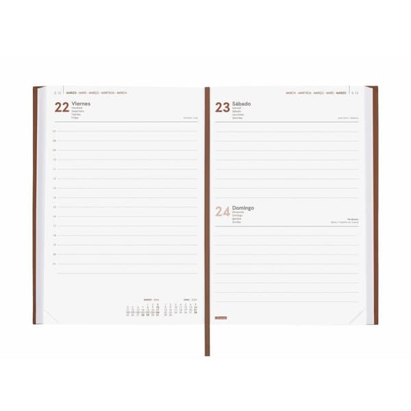 Dagbog Finocam Dynamic Milano 2024 Brun A5 14 x 20,4 cm