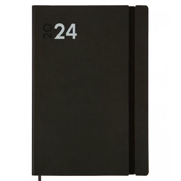 Dagbog Finocam Dynamic Mara 2024 Sort 16,5 x 24 cm
