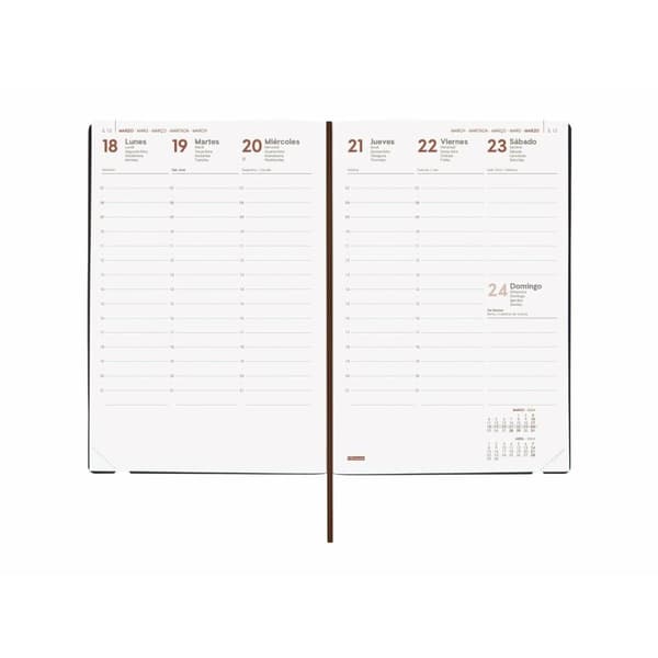 Dagbog Finocam Dynamic Casual 2024 Blad af en plante Multifarvet A5 14 x 20,4 cm