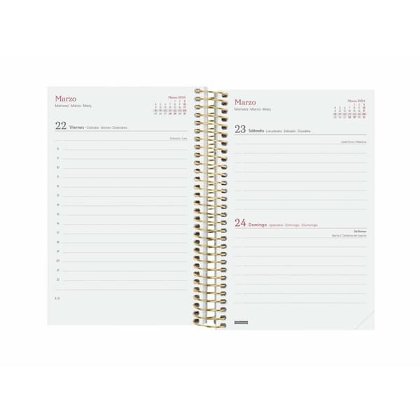 Dagbog Finocam Design Collection Moon 2024 Multifarvet 11,7 x 18,1 cm