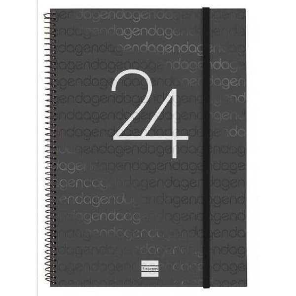 Dagbog Finocam 2024 Sort A4 21 x 29,7 cm