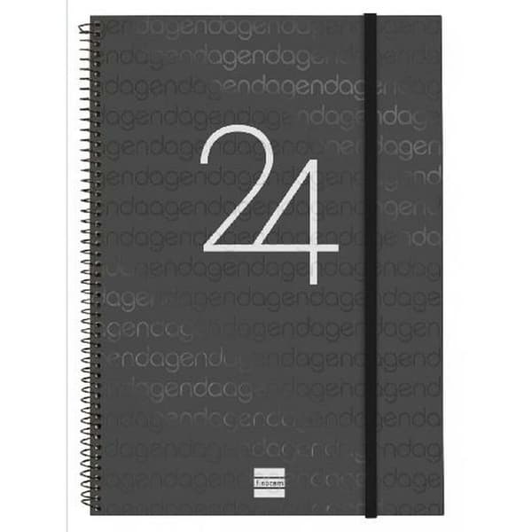 Dagbog Finocam 2024 Sort A4 21 x 29,7 cm