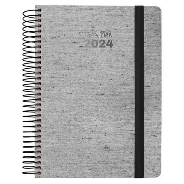 Dagbog Grafoplas Ecojeans 2024 Sort 15 x 21 cm