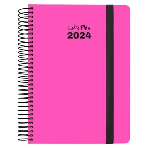 Dagbog Grafoplas Neon 2024 Fuchsia 15 x 21 cm